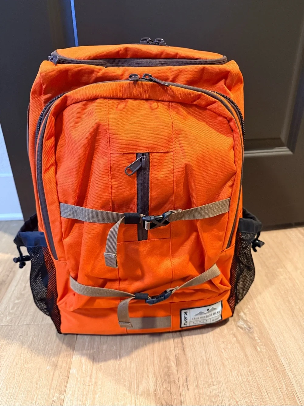 Kavu Orange Daypack with Tan Webbing